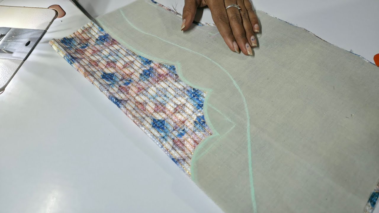 Blouse designs | blouse back neck design | cutting and stitching back neck blouse design