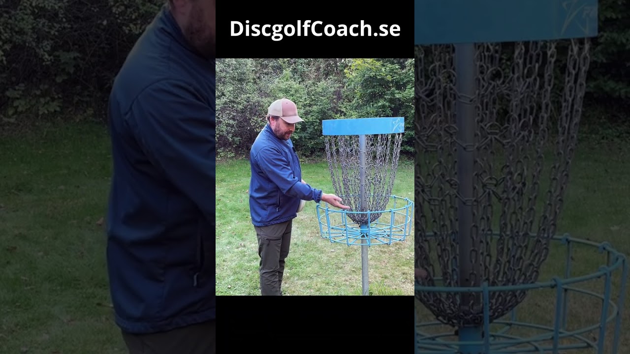 Sikta p&aring; en kedjel&auml;nk och p&aring; baksidan av korgen - discgolf p&aring; svenska #discgolf #sikta #putta #coach