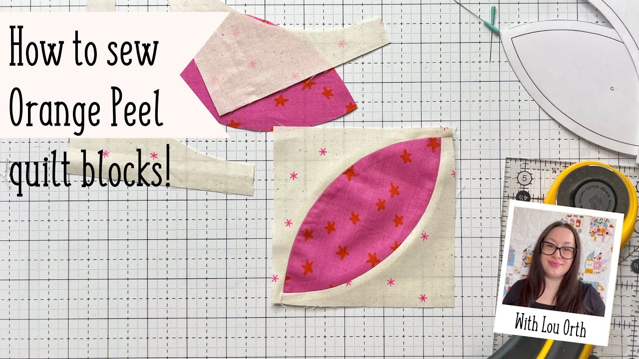 Simple steps to sew the orange peel quilt block.