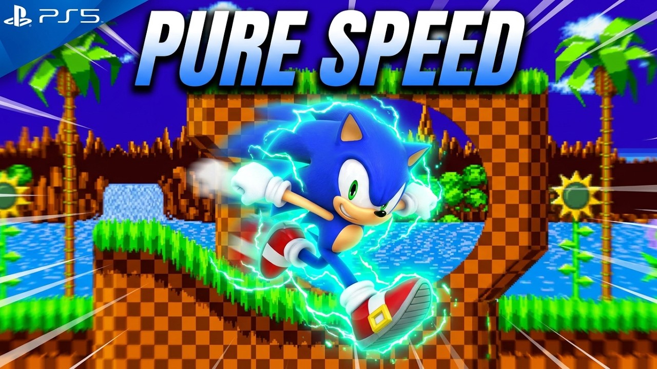 Sonic Mania — Green Hill Zone Act 2 on PS5 (Retro SEGA Vibes)