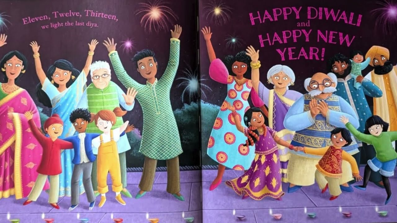 DIWALI - Garland of Lights | Read Aloud Diwali story and Number Book for Kids