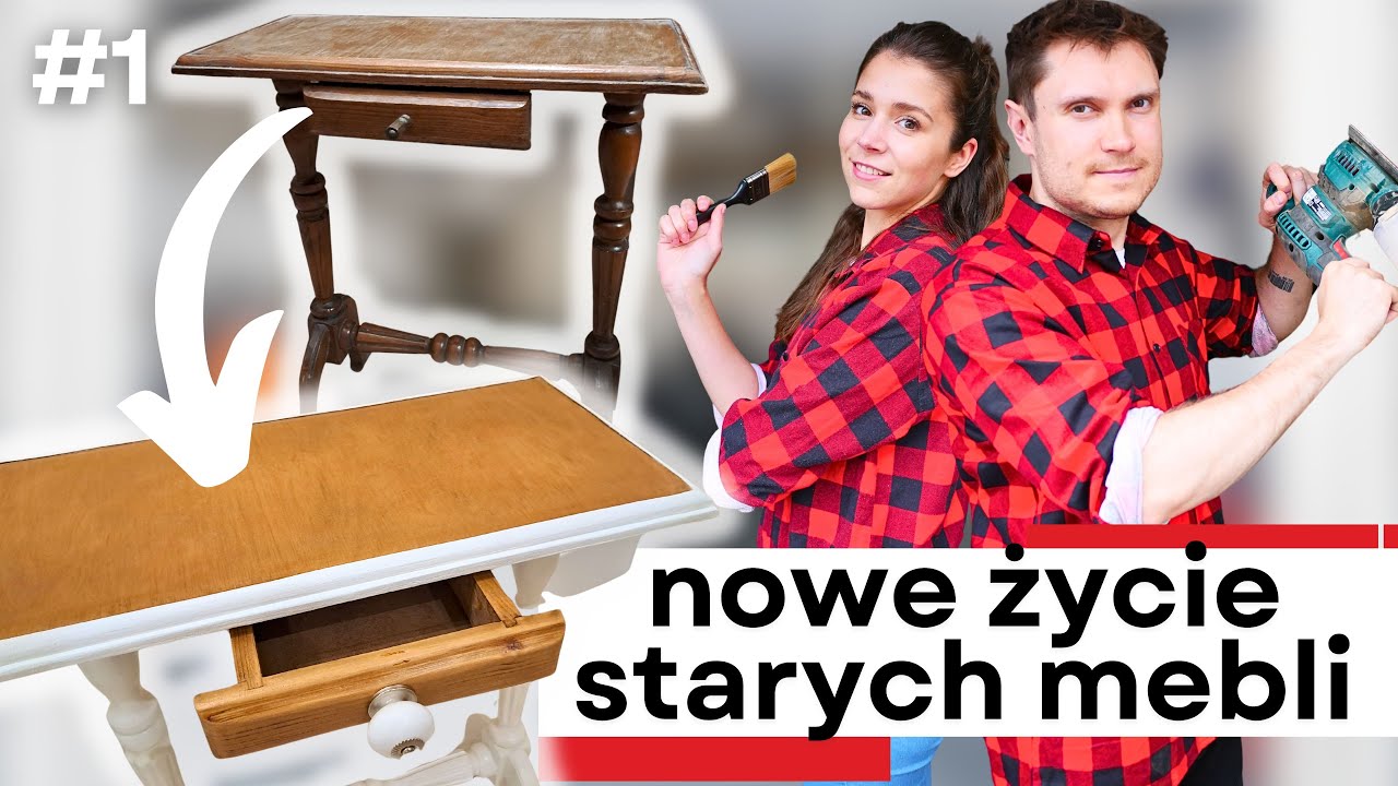 Niciak z PRL-u zyskuje nowe życie! Metamorfoza starego stolika - Nowe życie starych mebli #1