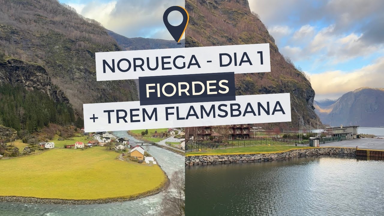 Vlog NORUEGA 🇳🇴 | Primeiro dia: FIORDES + Trem Flåmsbana (rota mais linda do MUNDO!)