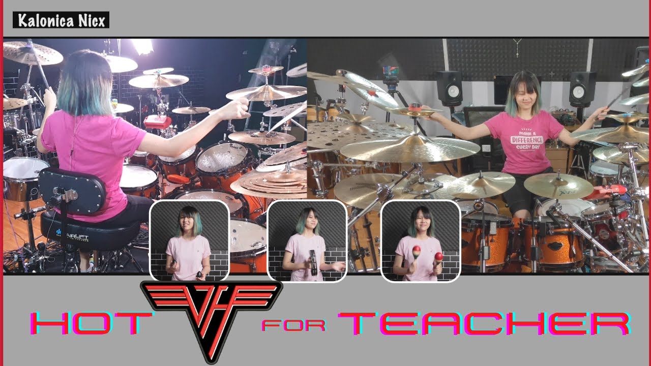 Van Halen ~ Hot For Teacher | Drum cover by Kalonica Nicx