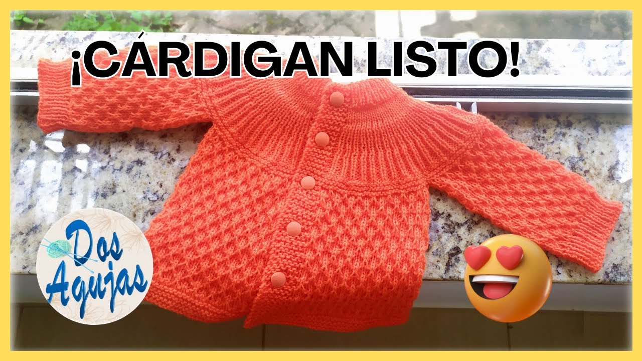 COMO TEJER CARDIGAN EN DOS AGUJAS PARA BEBÉS DE 9 A 12 MESES PARA ZURDOS PASO A PASO - PARTE 2