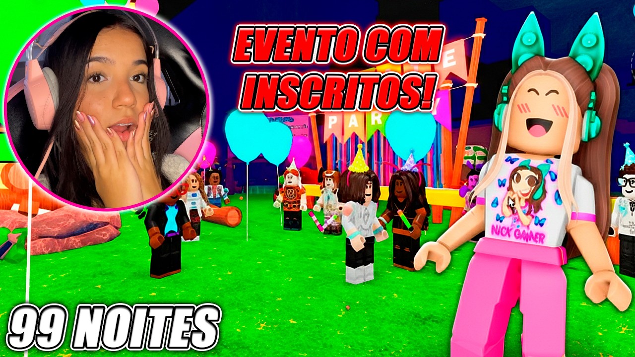JOGANDO EVENTO COM INSCRITOS EM 99 NOITES NA FLORESTA! - Roblox