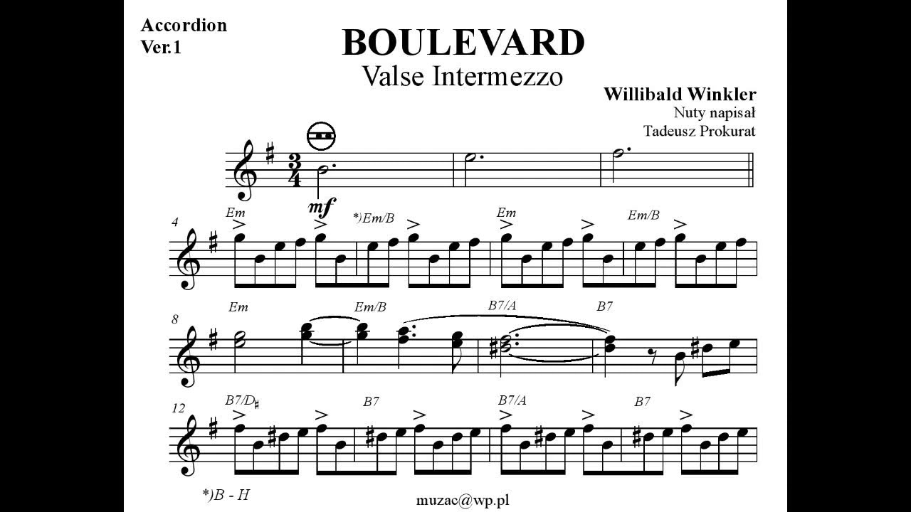 Boulevard - Willibald Winkler (V.1) (Akordeon - Nuty)