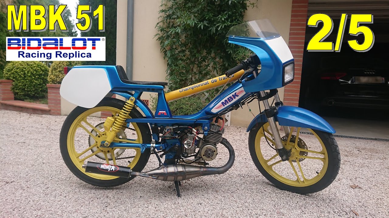 MBK 51 CF replica Bidalot   Alignement moteur et ressort moteur
