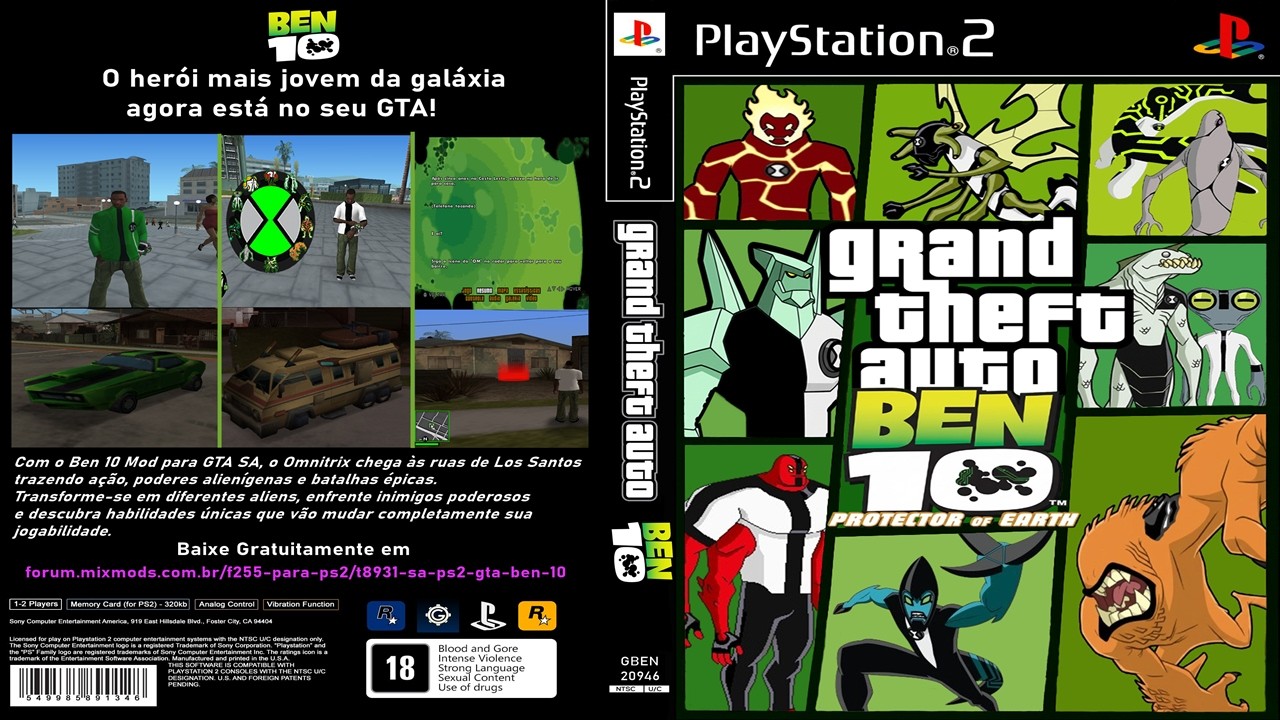GTA BEN 10 - Mod PS2 e PS3
