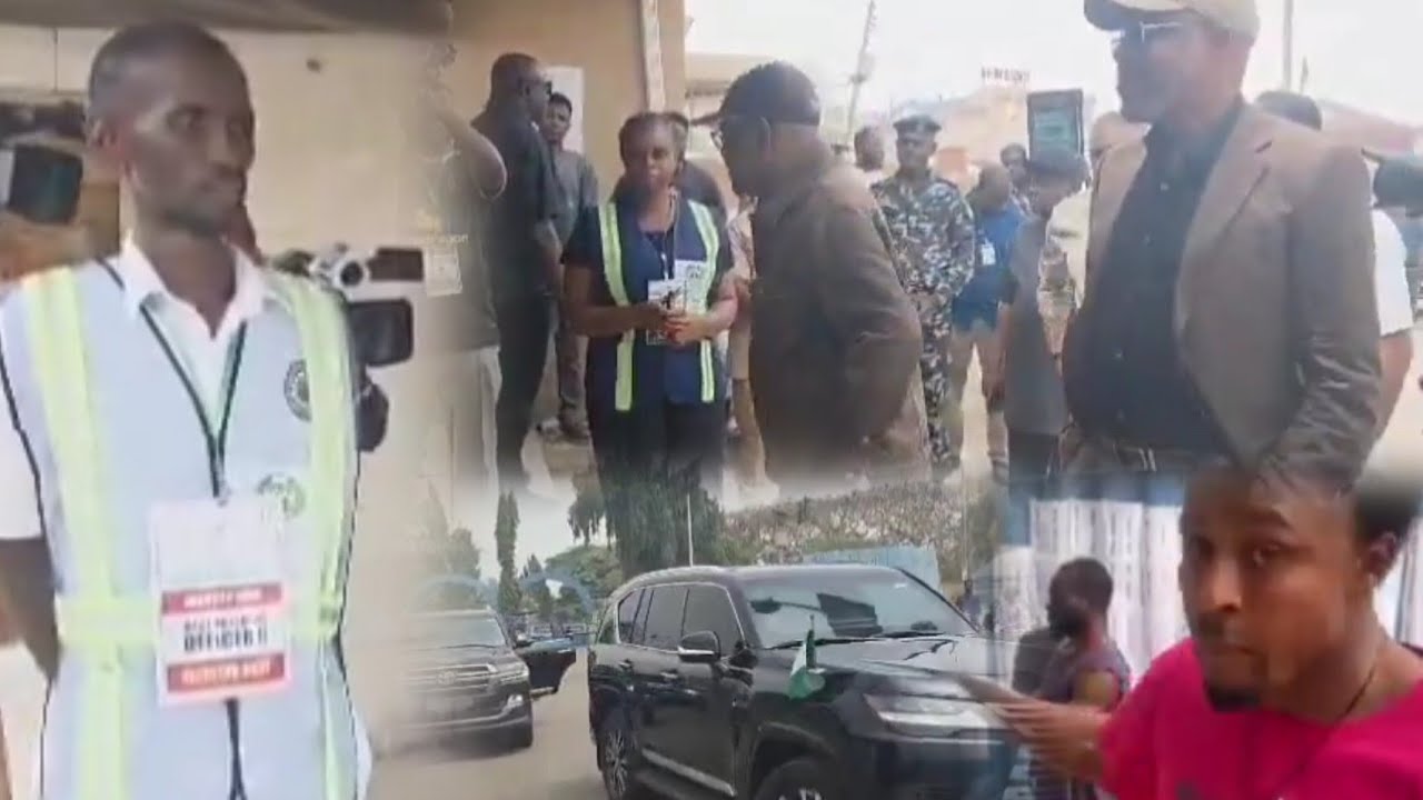 Vid) Breaking; Wike Storm Polling Units As Voters Cry Out Their Names No Longer On Voters Register..