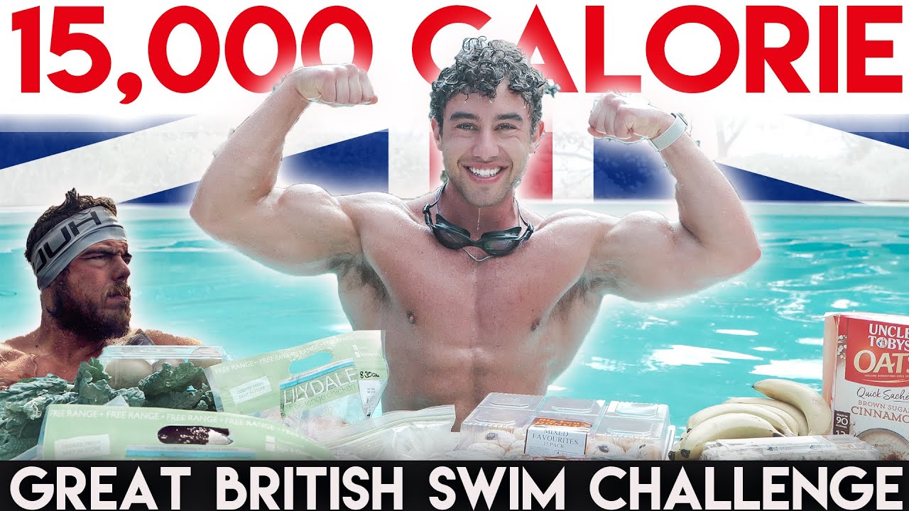 15,000 Calorie Great British Swim Challenge | Zac Perna ft Ross Edgley