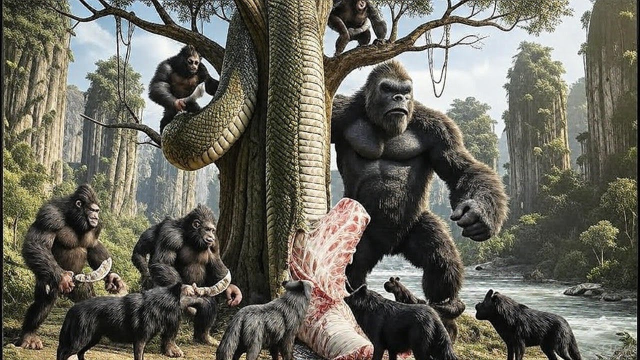 Life 3.2 million years ago - Homo habilis vs Giant KING KONG– The Deadliest Encounter (Episode 2)!