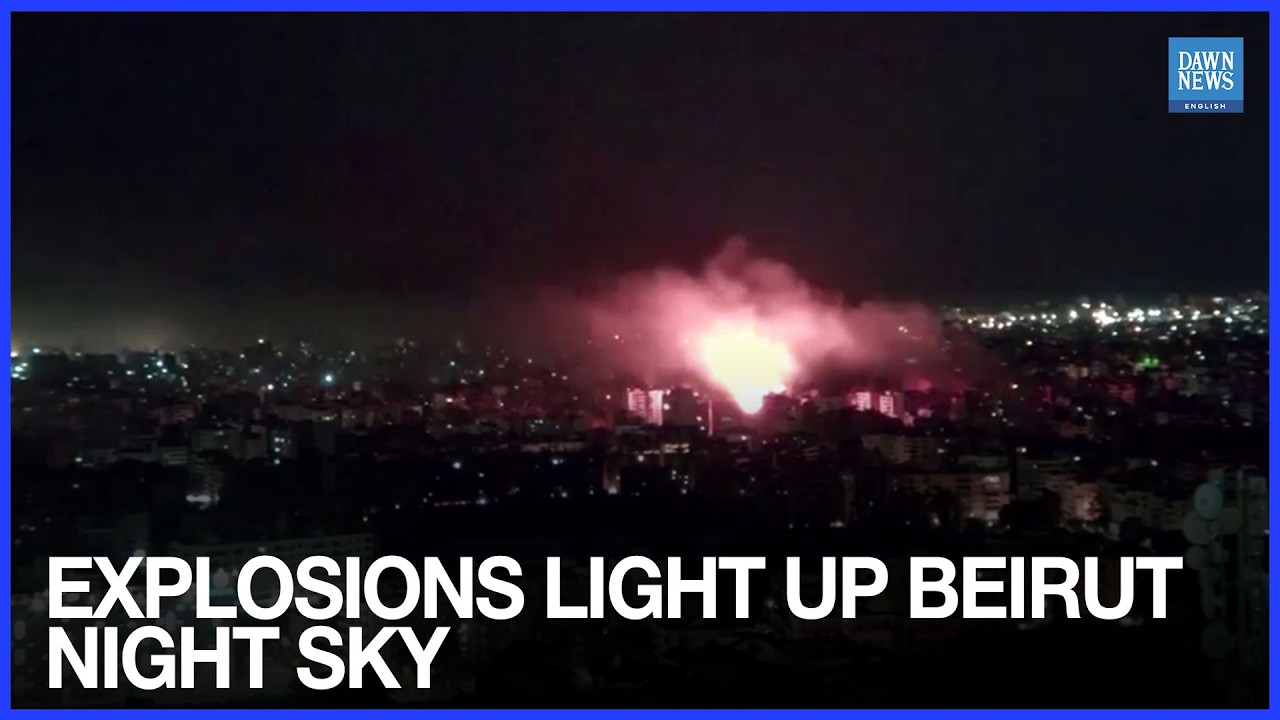 Flashes, Explosions Light up Beirut’s Night Sky as Iran War Intensifies | Dawn News English