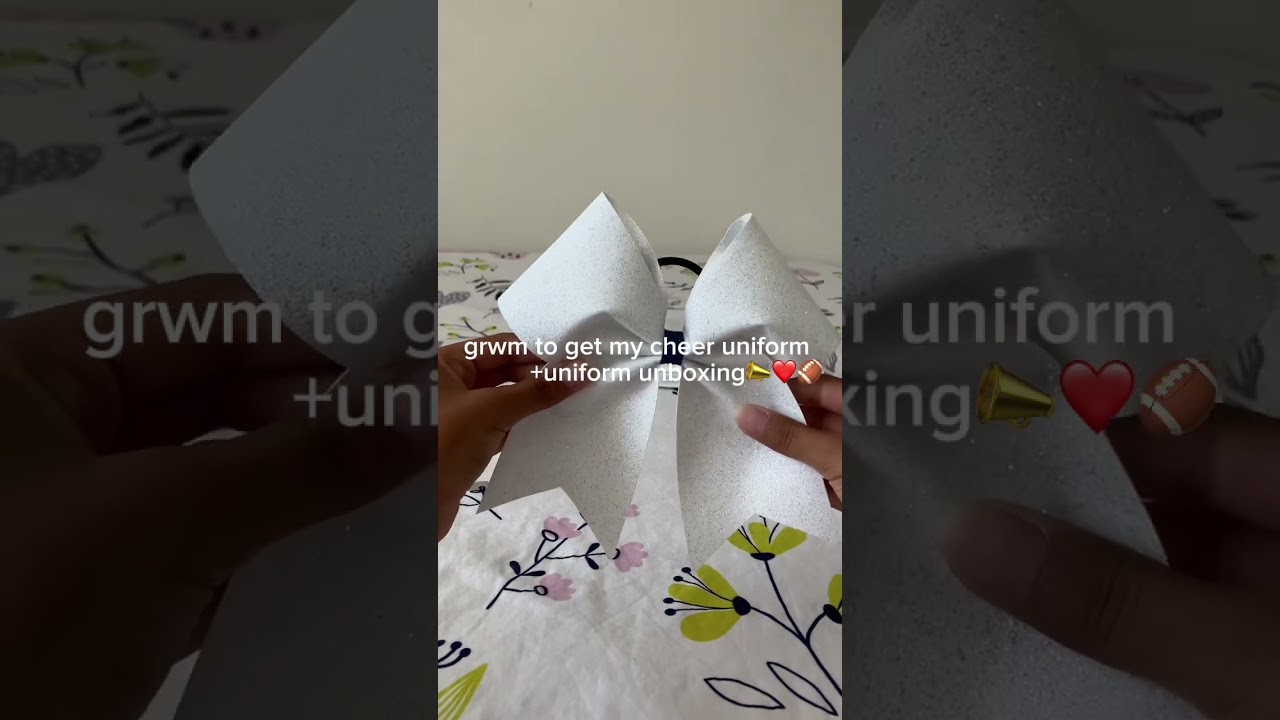 Grwm to get my cheer uniform #fyp #cheer #grwm #preppy #cheerleader #uniform #unboxing #asmr