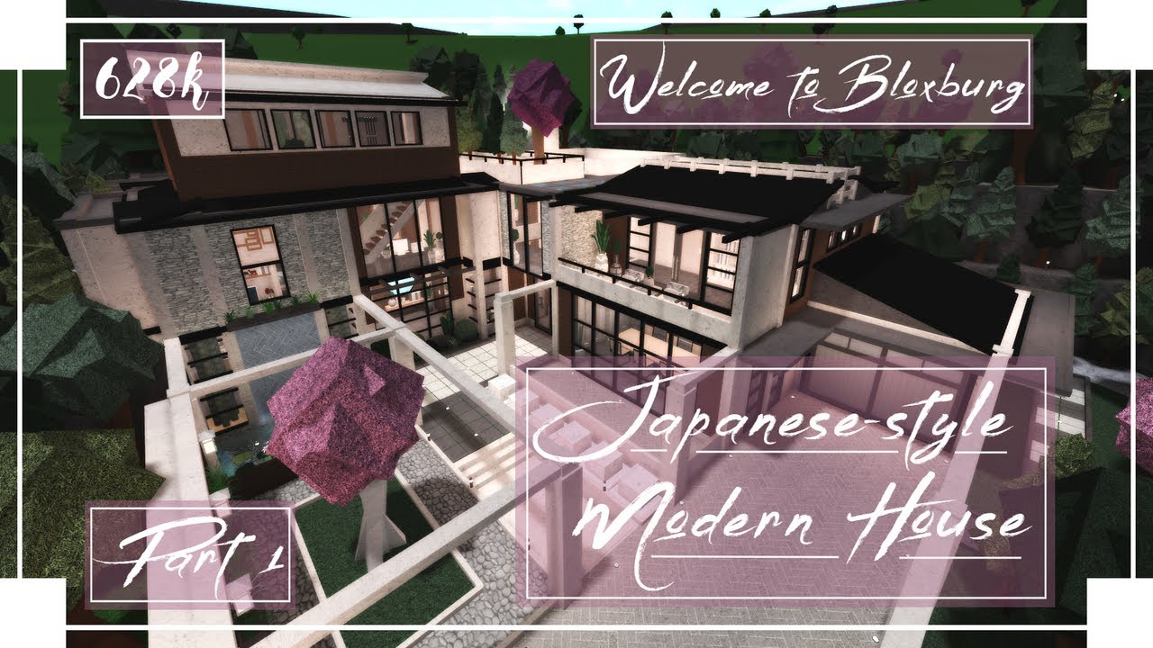 Japanese-Style Modern House Speedbuild (Part 1/5) - Roblox - Welcome to Bloxburg