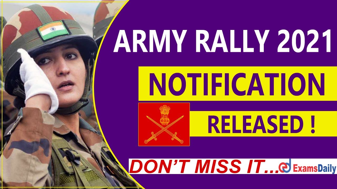 ARO Rally Bharti 2021 | Indian Army Vacancy 2021 - Join Army