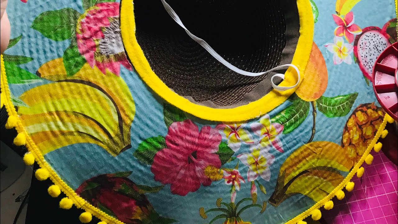 CHAPÉU COM TECIDO -AULA 3 CHAPÉU CUSTOMIZADOS