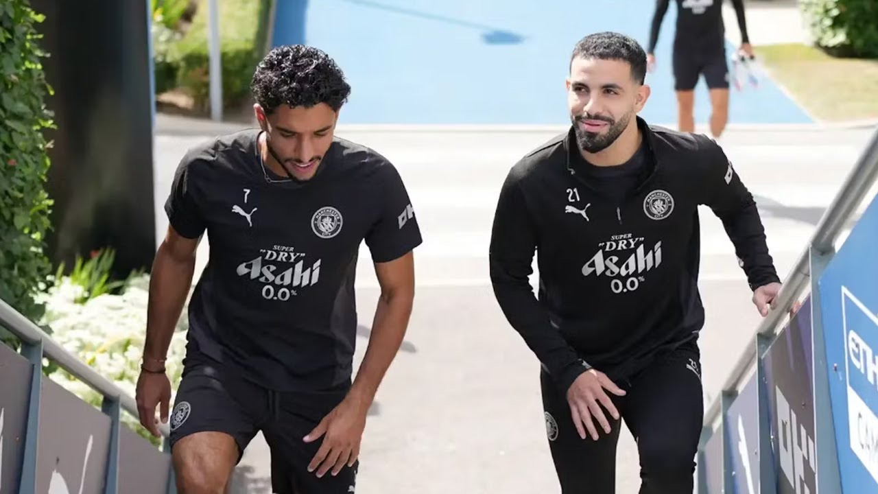 😍Omar Marmoush Rayan Aït-Nouri Is Back & City's Players Training Session ahead of Everton Game🔵