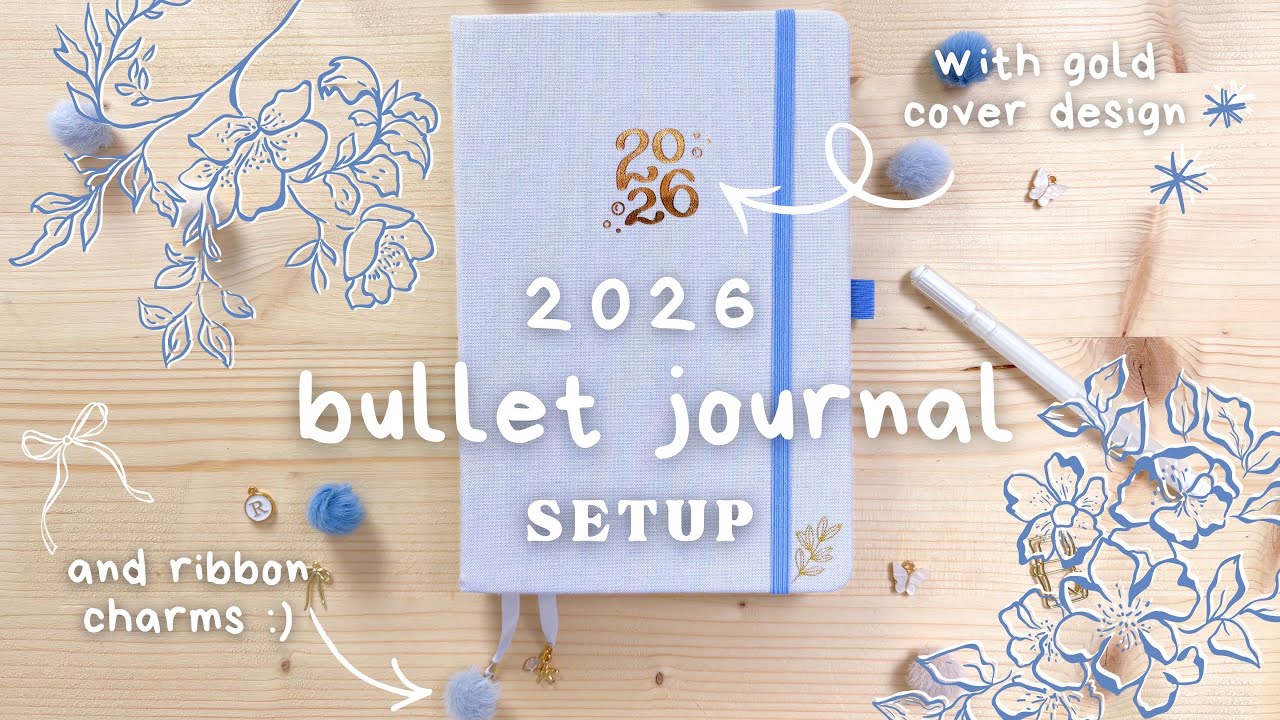 Моя организация ежедневника Bullet Journal на 2026 год | Нарисованный от руки план Bullet Journal...