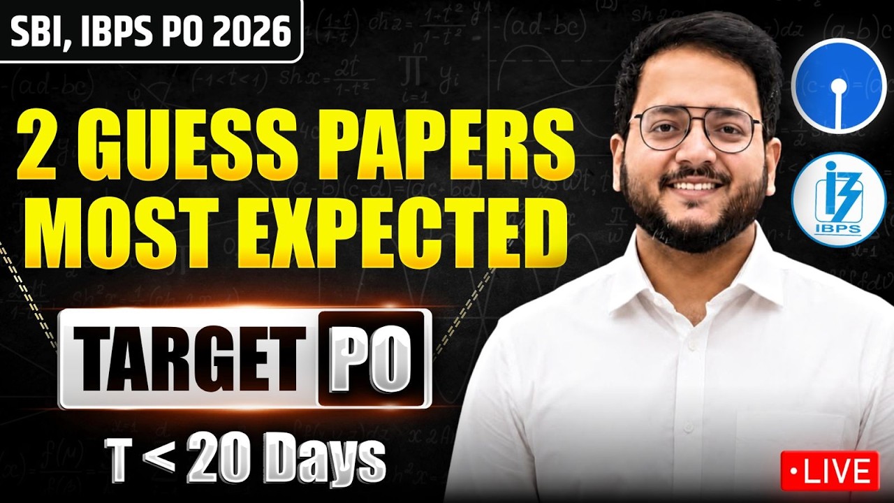 🔴 🔴 2 Best LIVE Mocks for  ✅ SBI PO Prelims 2026 Quant ✅ IBPS PO Prelims 2026 Quant Paper | Harshal