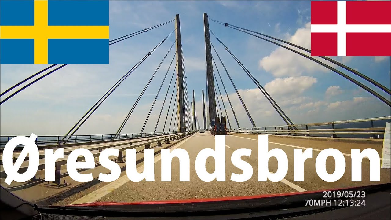 Driving from Malmö (S) to Copenhagen (DK) - Øresund Bridge