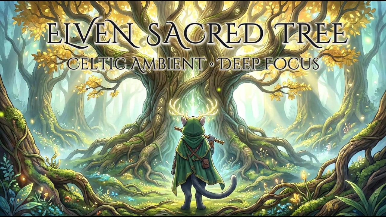 Elven Sacred Tree 🌿 Celtic Fantasy Ambient Music (2H 40M Loop) | Deep Focus & Relaxation
