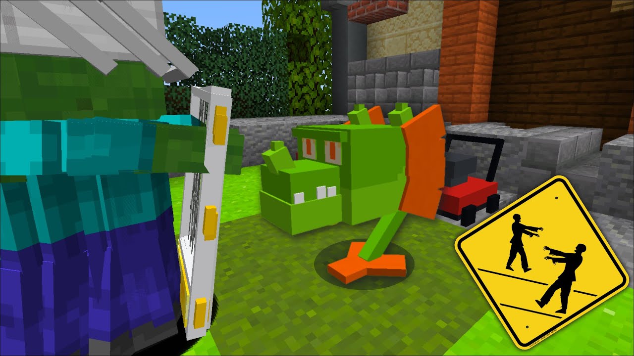 Minecraft EXTREME PLANTS VS ZOMBIES CHALLENGE MOD / DEFEND YOUR HOUSE !! Minecraft Mods
