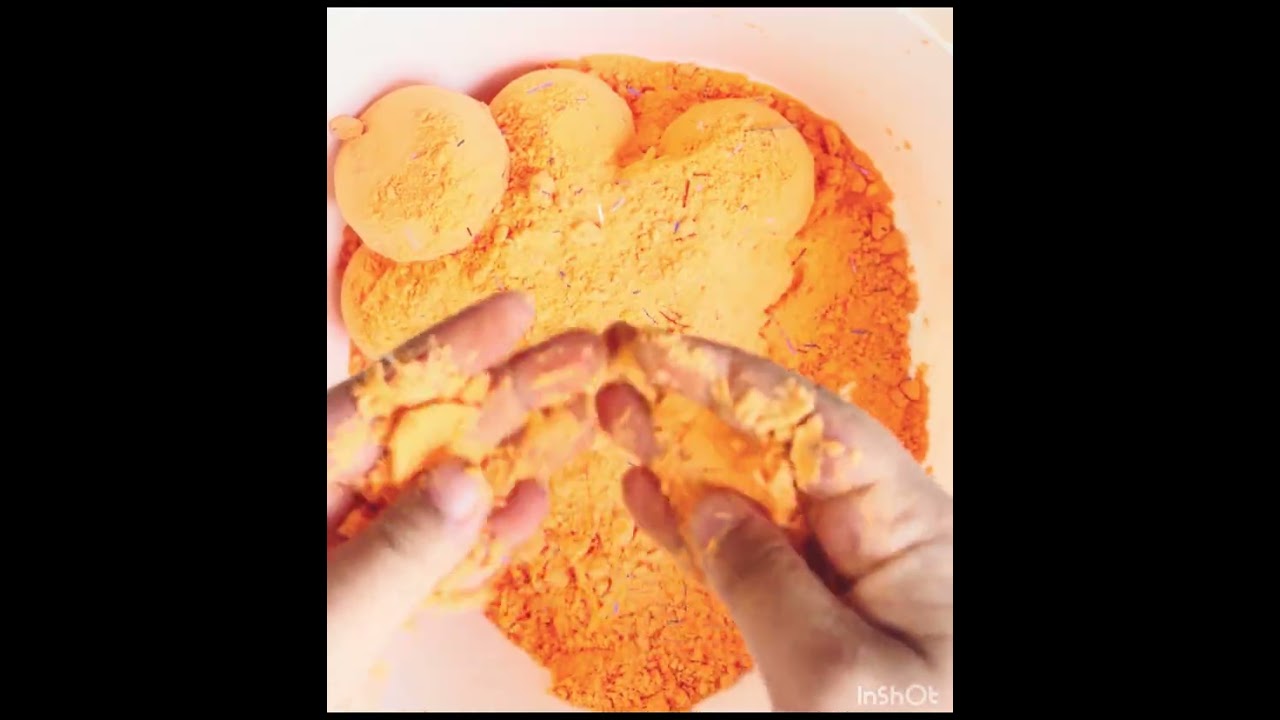 Round baking soda Asmr blocks breaking