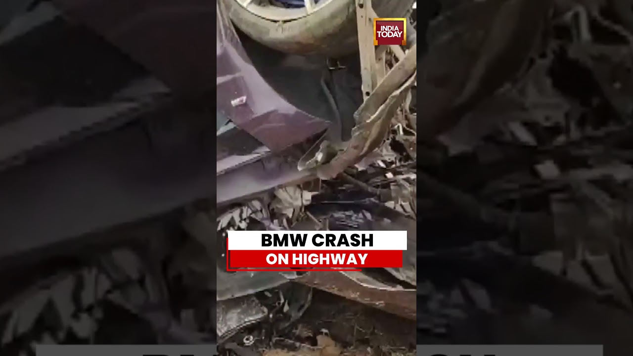 Badlapur BMW Crash: Two Killed In Accident On Mumbai&ndash;Vadodara Highway #mumbai #accident
