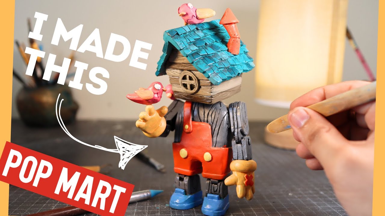 How I Sculpted a Pop Mart–Inspired Pinocchio Character From Clay