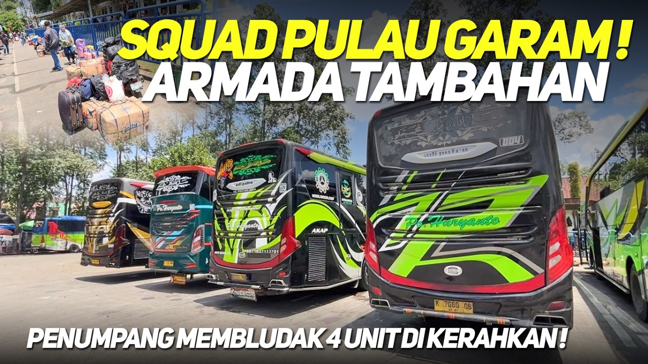 LONJAKAN PENUMPANG PO. HARYANTO MADURA 4 BUS DIKERAHKAN‼️HR ORA SPELE AGEN AUTO FULL SENYUM😁