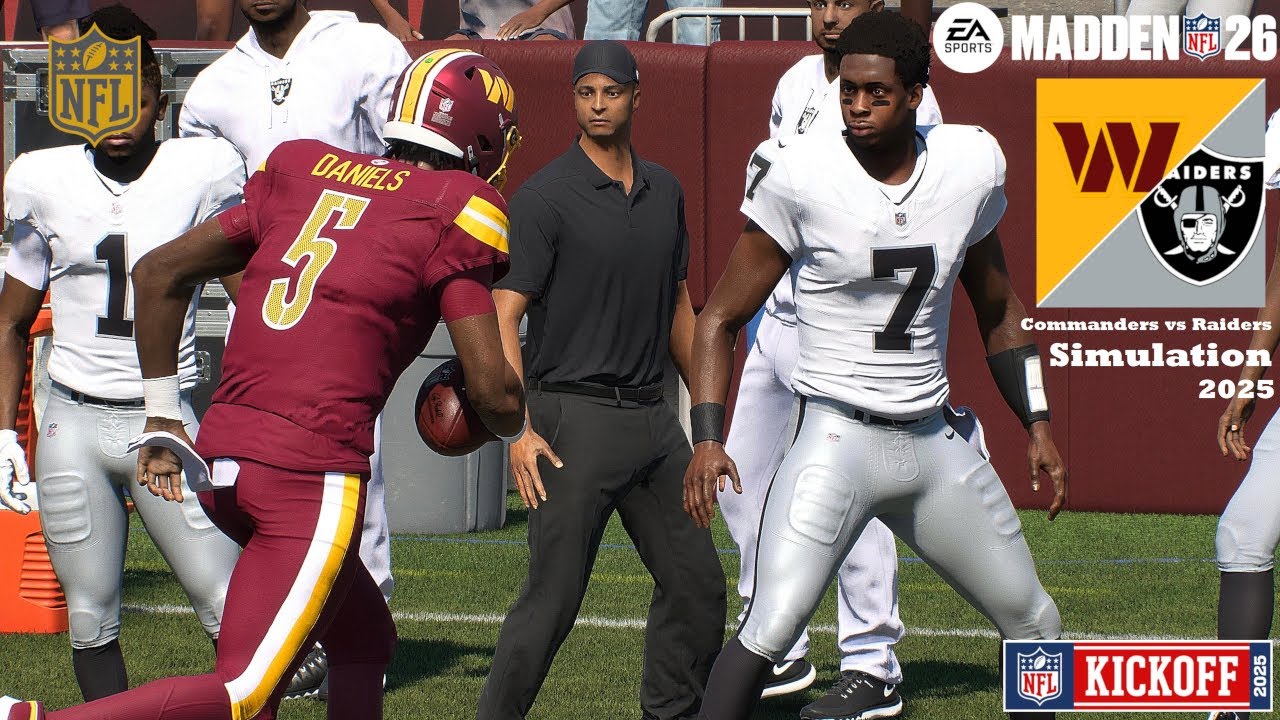 Madden 26 Game Play Washington Commanders vs Las Vegas Raiders WEEK 3 2025 Full Simulation - PS5 PRO