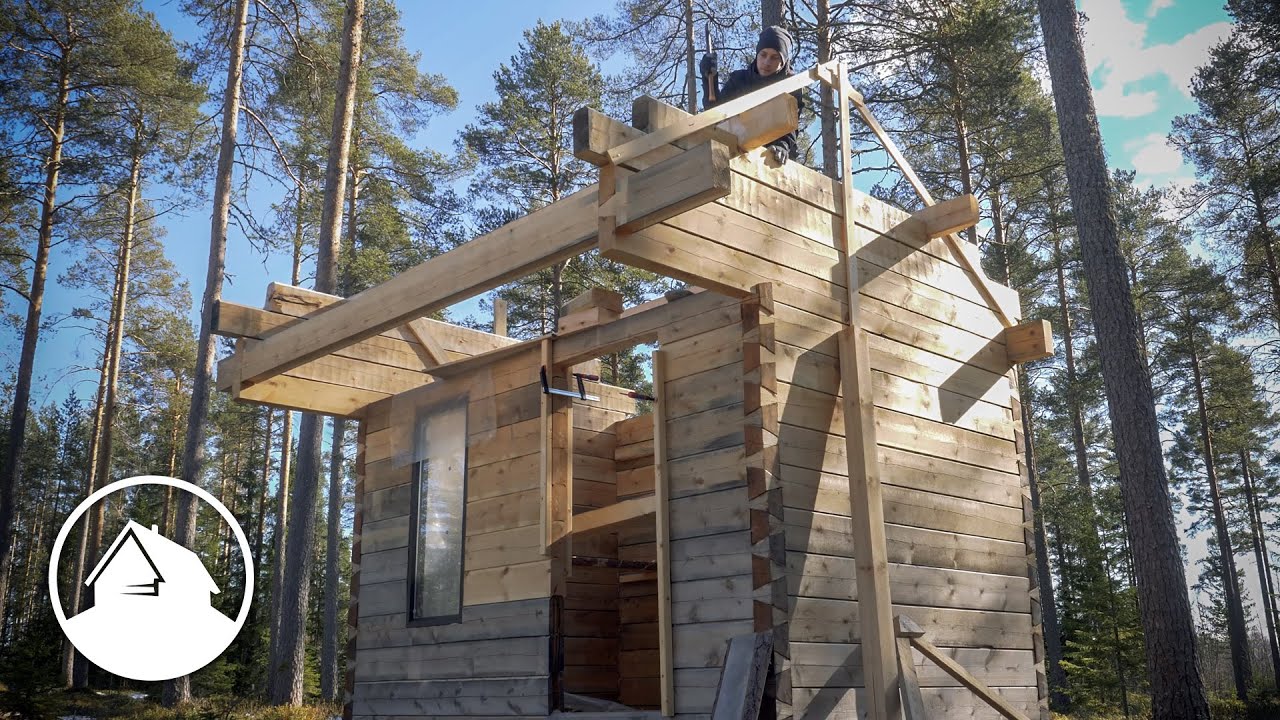 Project log cabin | Starting the roof structure & installing purlins