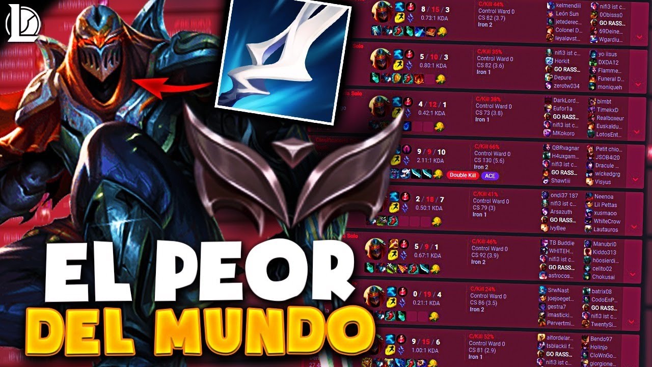😰 &iexcl;ESTE HIERRO IV JUEGA &iquest;ZED CON MANAMUNE?! EL PEOR JUGADOR DE LA HISTORIA DEL LOL