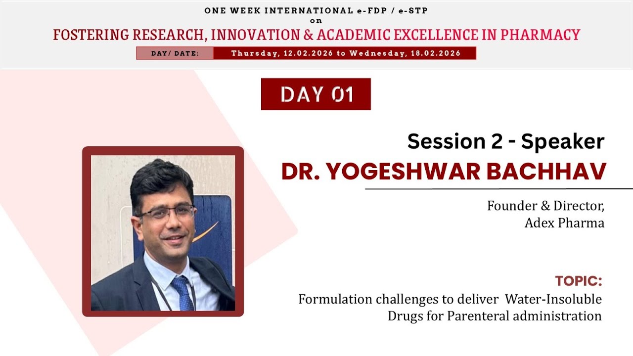 Session II: Formulation challenges to deliver water insoluble drugs for parenteral administration