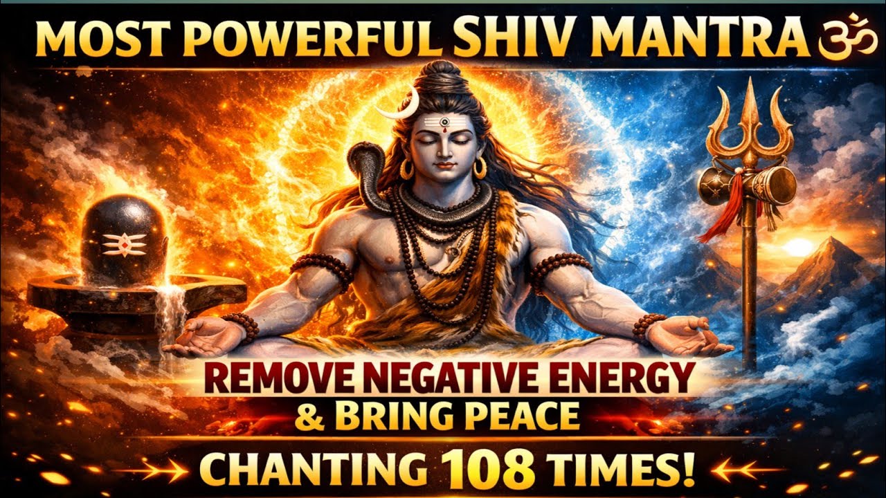 🔱Most Powerful Shiv Mantra 🕉️ Remove Negative Energy & Bring Peace | 108 Times Chanting