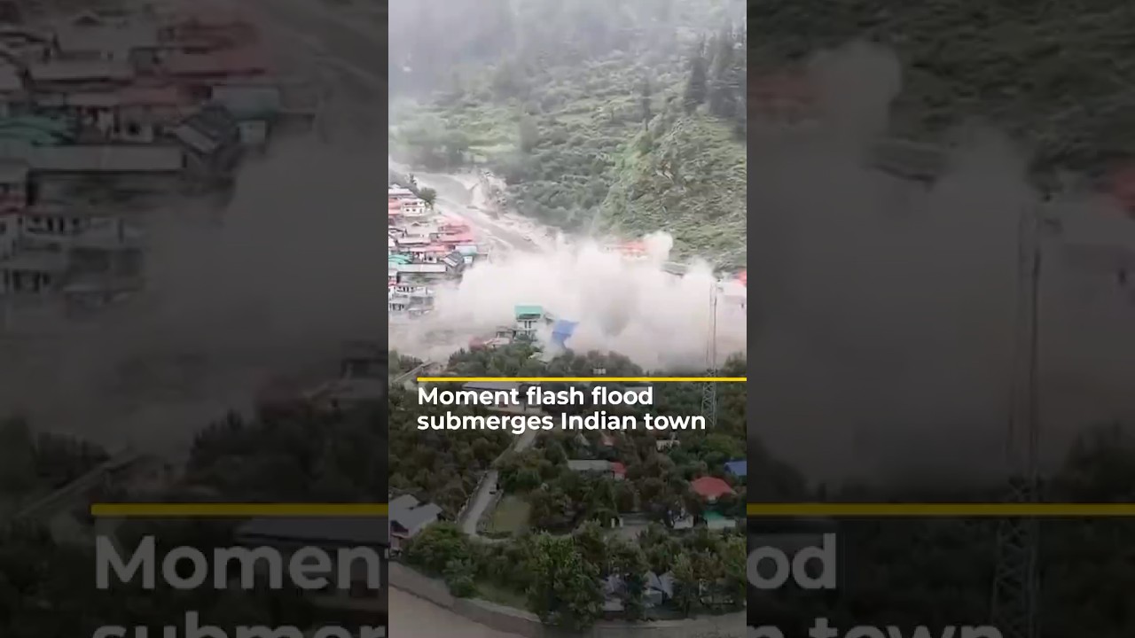 Dozens trapped after cloudburst causes flash floods in India | AJ #shorts