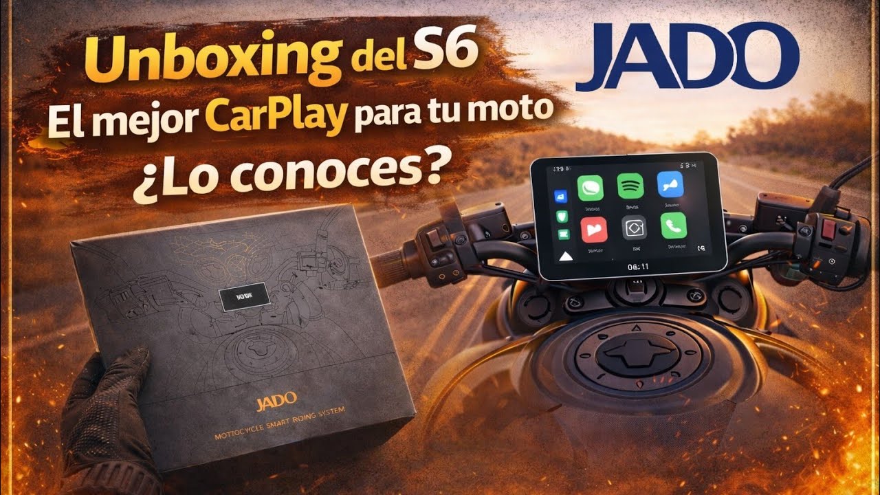 JADO S6 UNBOXING 🔥 CarPlay & Android Auto para MOTO | Rutas, Aventura y Motovlog