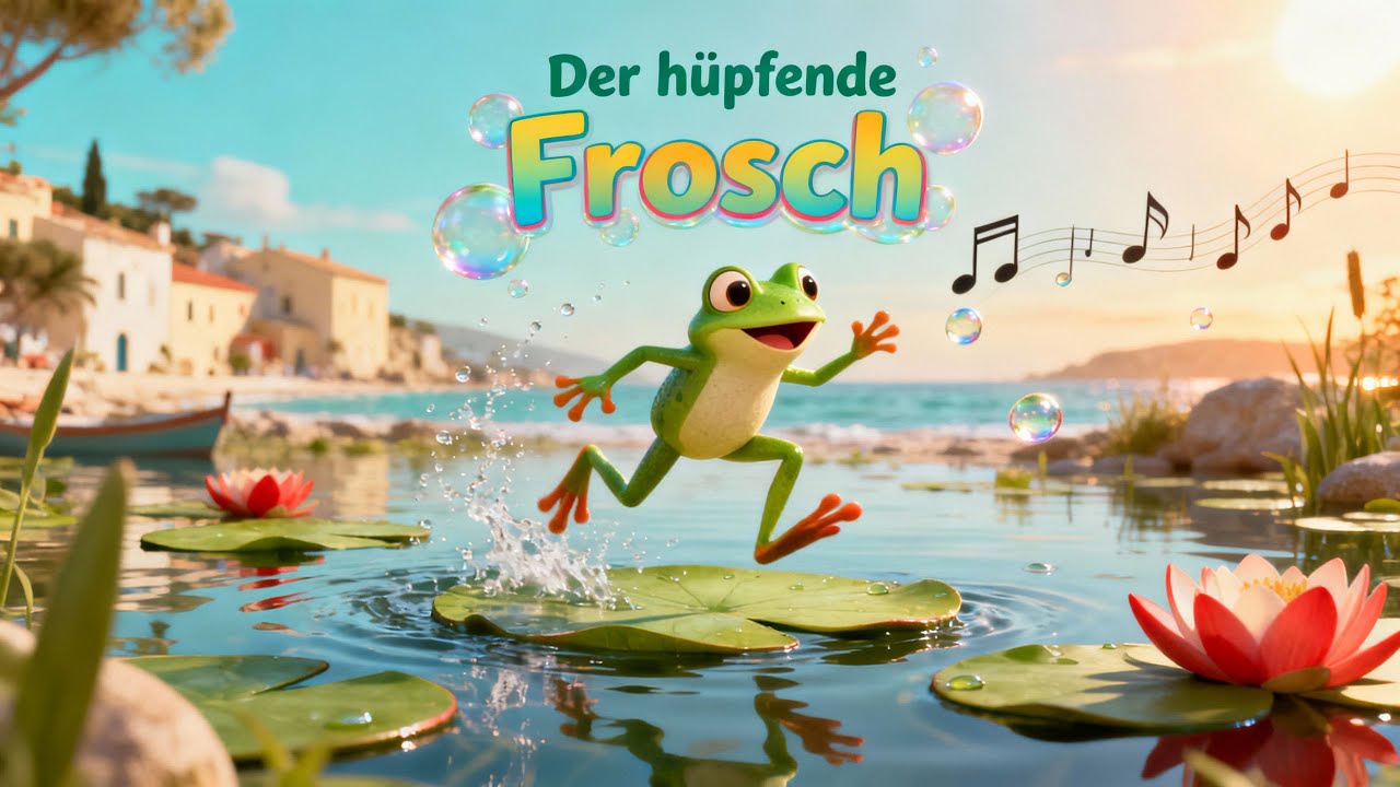 🐸🎉 Der hüpfende Frosch 🌊💃 | Fröhliches Tanzlied für Kinder | Zauberliedchen