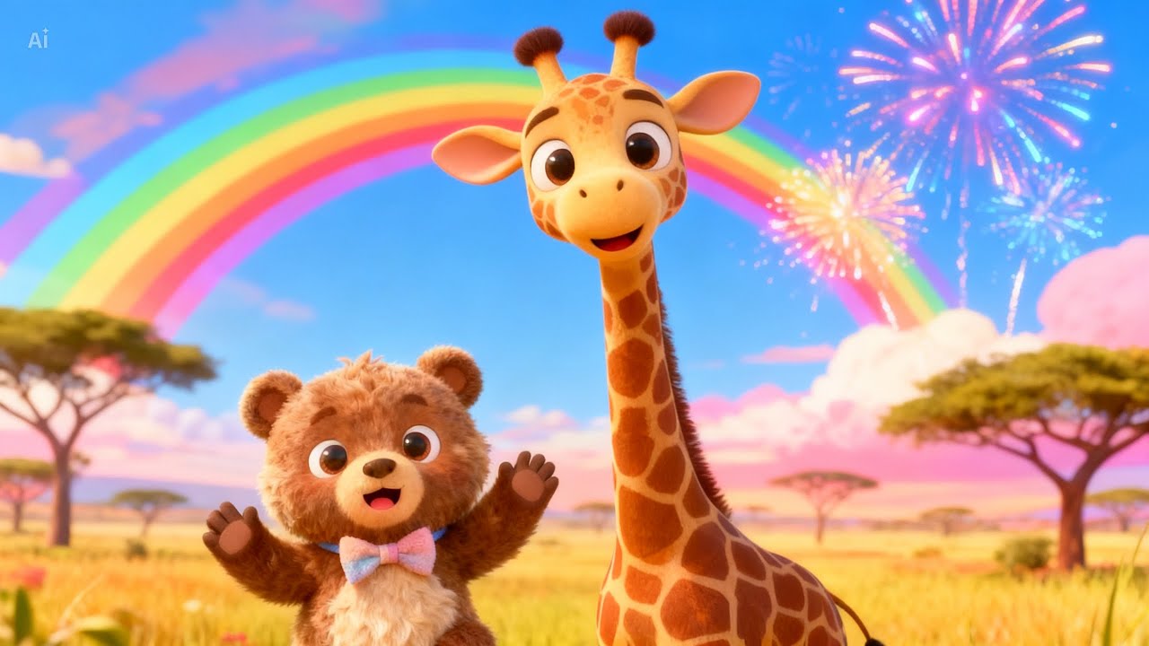 Zürafa Şarkısı 🦒 | Kuki Ayıcık Zürafayla Tanışıyor | Safari Hayvanları
