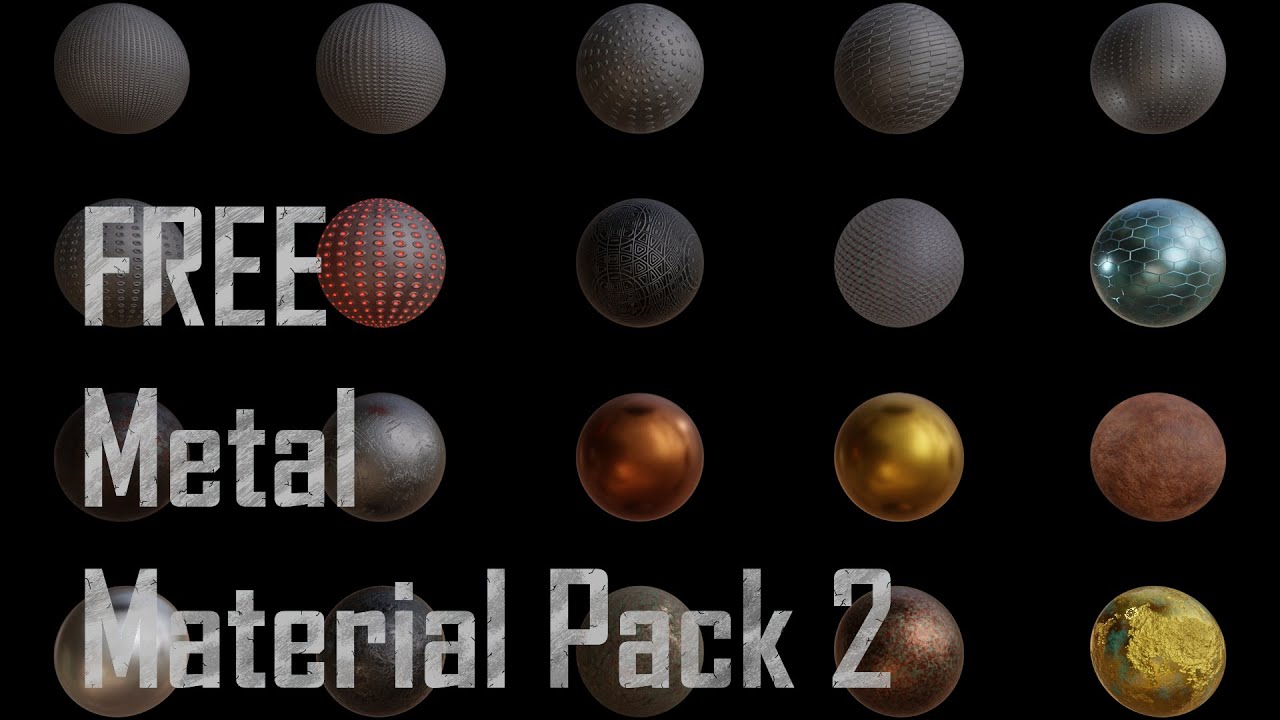 Blender Metal Materials - 20 Free Procedural Metal Materials - (Metalpack 2)