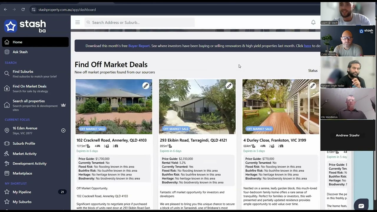 Finding Off Market Properties using Stash BA Marketplace