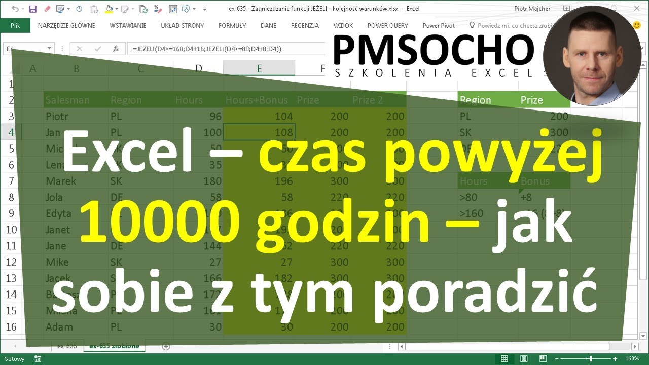 Excel - Czas powyżej 10000 godzin - jak sobie z tym poradzić [odc.849]