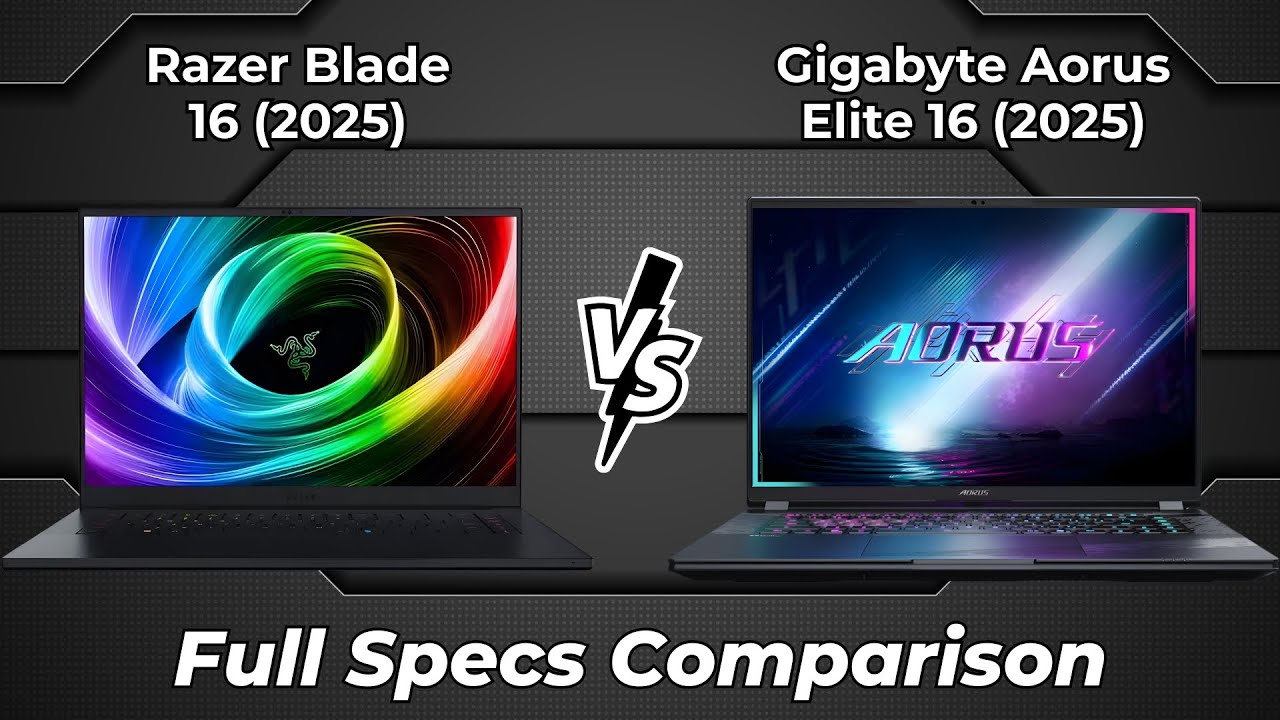 Razer Blade 16 2025 vs Gigabyte Aorus Elite 16 2025 🔥 Full Specs Comparison