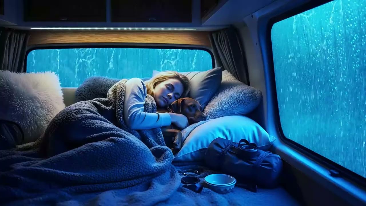 Instant Deep Sleep Portal 🚗 Rain Sounds in Car with Thunder | Heavy Rain Sounds for Sleeping