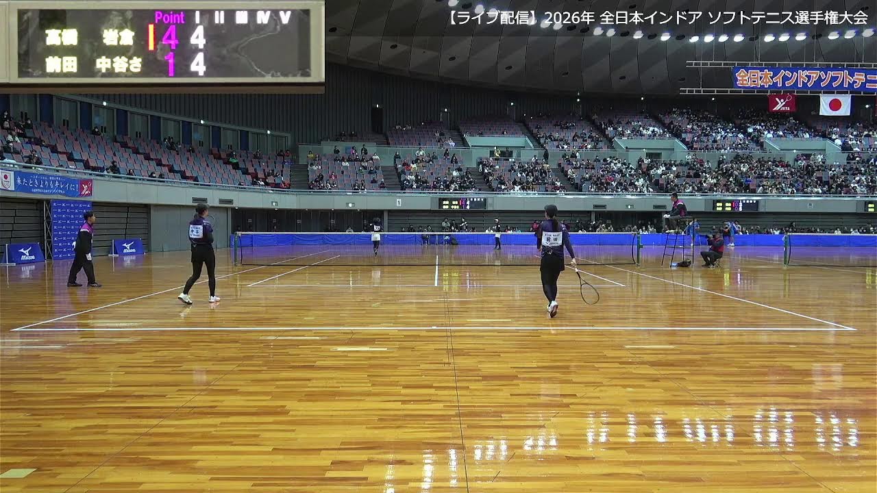【ライブ配信：１コート】2026年 第71回 全日本インドア ソフトテニス選手権大会