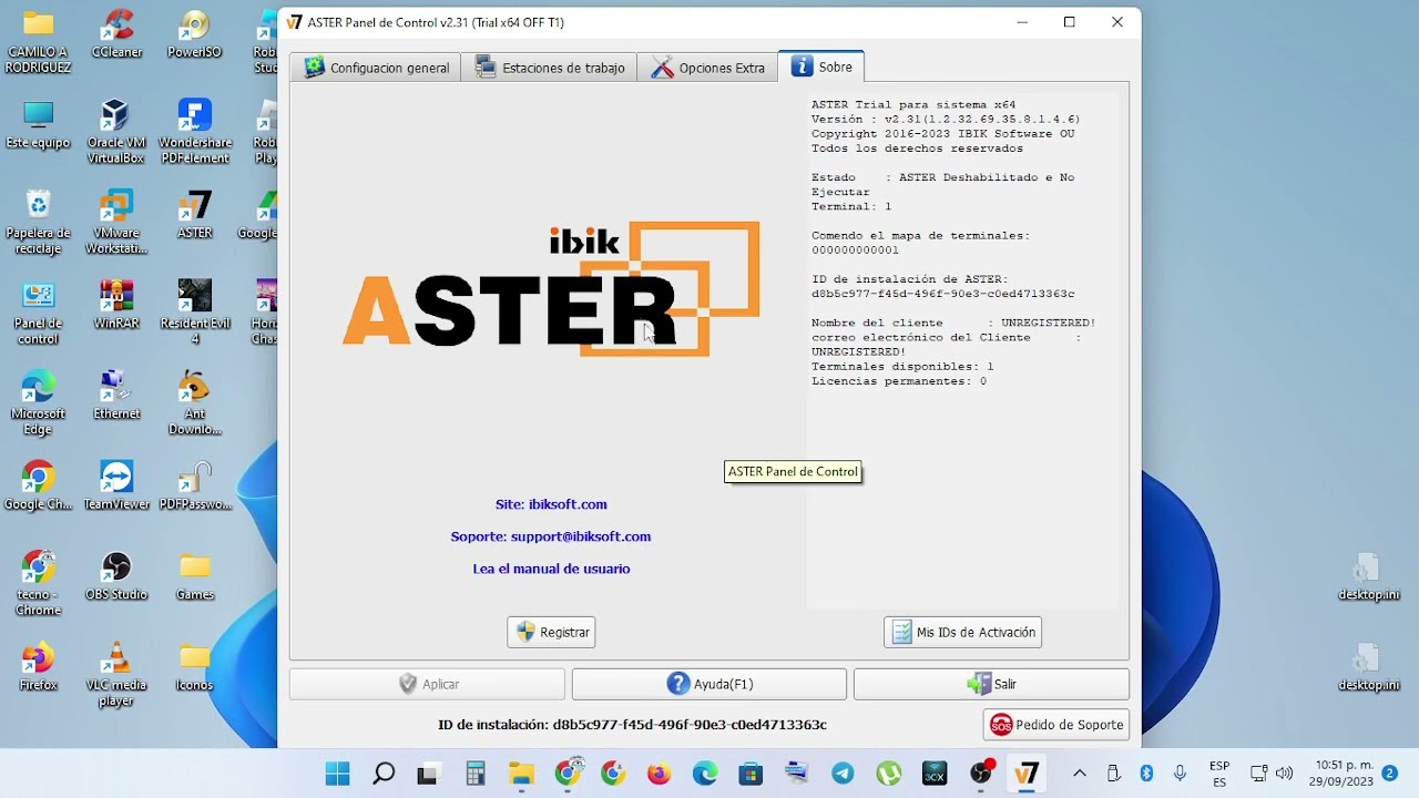 Recuperacion de Licencia ASTER v7