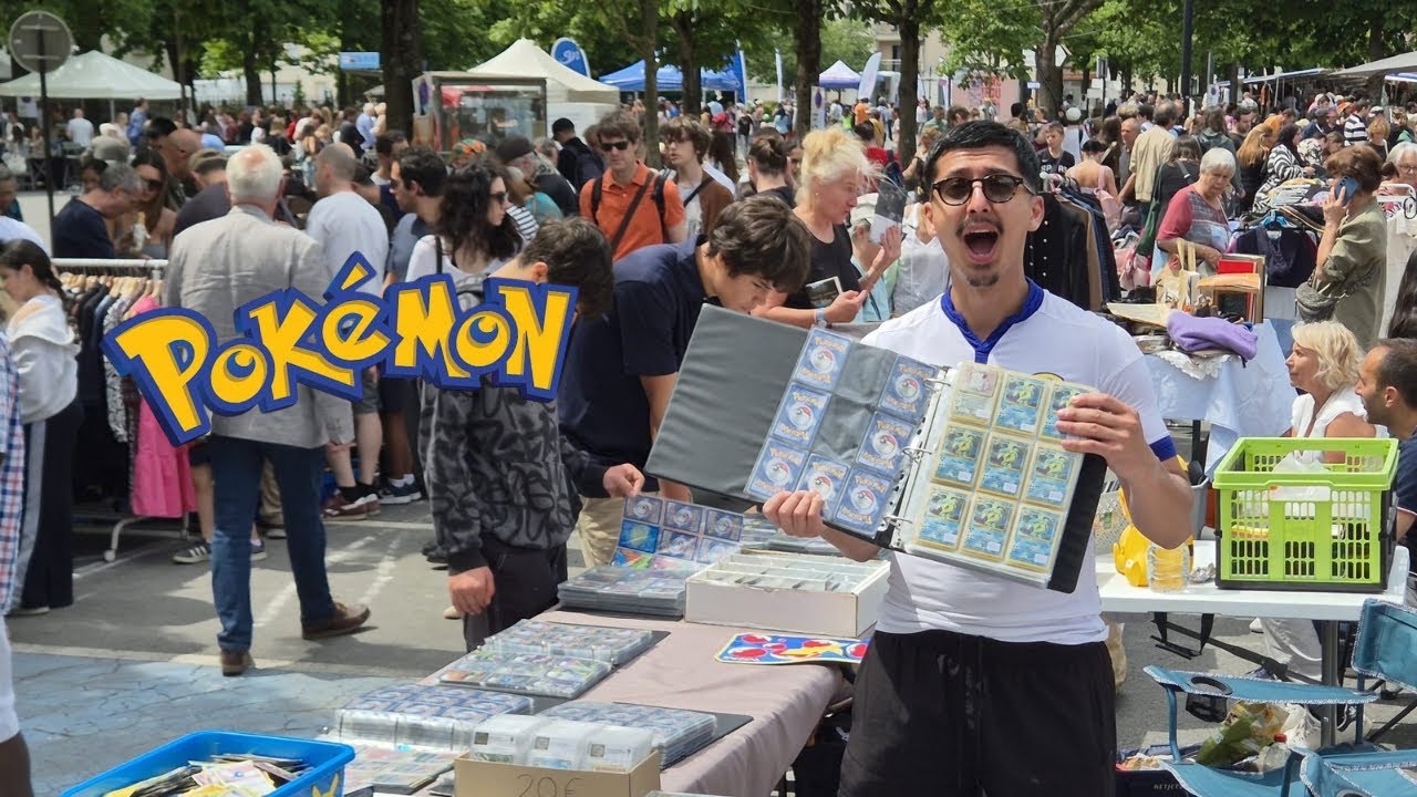 On vend nos cartes Pokémon en brocante 📦