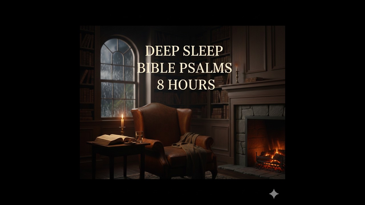 Relaxing Rain & Thunder with Shepherd’s Psalms (8 Hours) | Deep Sleep Bible Meditation