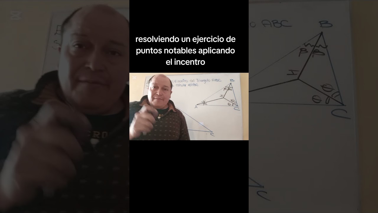 resolviendo un ejercicio de puntos notables aplicando el incentro
